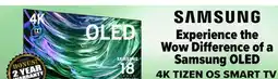 2001 Audio Video SAMSUNG OLED 4K TIZEN OS SMART TV offer