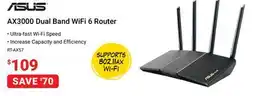 Visions Electronics Asus AX3000 Dual Band WiFi 6 Router offer
