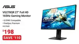 Visions Electronics Asus VG278QR 27 Full HD 165Hz Gaming Monitor offer