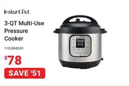 Visions Electronics Instant Pot 3-QT Multi-Use Pressure Cooker offer