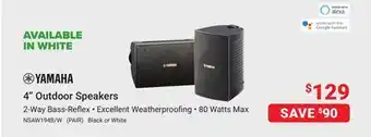 Visions Electronics YAMAHA 4 Outdoor Speakers offer