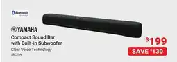 Visions Electronics Yamaha Compact Sound Bar with Built-in Subwoofer offer