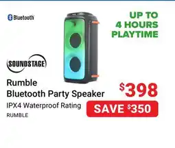 Visions Electronics Soundstage Rumble Bluetooth Party Speaker offer
