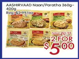 Sunny Food Mart Aashirvaad Naan/paratha offer