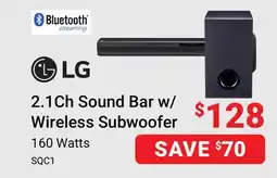 Visions Electronics LG 2.1Ch Sound Bar w/ Wireless Subwoofer offer