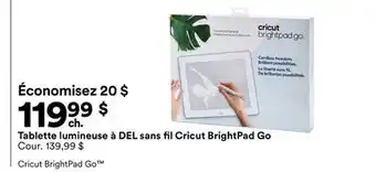 Michaels Tablette lumineuse à DEL sans fil Cricut Brightpad Go offer