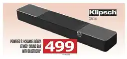 Centre Hi-Fi KLIPSCH POWERED 2.1-CHANNEL DOLBY ATMOS SOUND BAR WITH BLUETOOTH offer