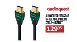 Centre Hi-Fi AUDIOQUEST FOREST 48 8K-10K 48GBPS HDMI CABLE - 4.92 FEET offer