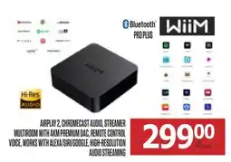 Centre Hi-Fi AIRPLAY 2, CHROMECAST AUDIO, STREAMER MULTIROOM WITH AKM PREMIUM DAC, REMOTE CONTROL VOICE, WORKS WITH ALEXA/SIRI/GOOGLE, HIG offer