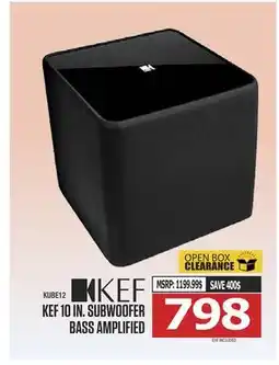 Centre Hi-Fi KEF 10 IN. SUBWOOFER BASS AMPLIFIED offer