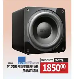 Centre Hi-Fi SVS 13 SEALED SUBWOOFER SPEAKER 800 WATTS RMS offer