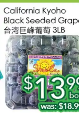 Ample Food Market California Kyoho Black Seeded Grapes offer