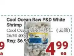 Oceans Fresh Food Market Cool Ocean Raw P&D White Shrimp offer