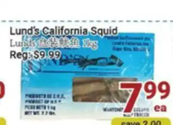 Oceans Fresh Food Market Lund's California Squid offer