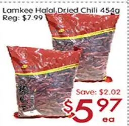 Sunny Food Mart Lamkee Halal Dried Chili 454g offer