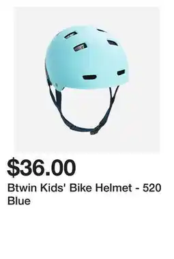 Decathlon Btwin Kids' Bike Helmet - 520 Blue offer