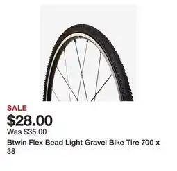 Decathlon Btwin Flex Bead Light Gravel Bike Tire 700 x 38 offer
