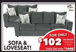 Surplus Furniture Stairatt Gravel Sofa/Loveseat set offer