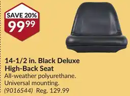 Princess Auto 14-1/2 in. Black Deluxe High-Back Seat offer