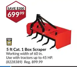 Princess Auto 5 ft Cat. 1 Box Scraper offer