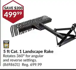 Princess Auto 5 ft Cat. 1 Landscape Rake offer