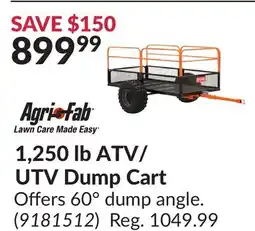Princess Auto 1,250 lb ATV/ UTV Dump Cart offer