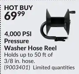 Princess Auto 4, 000 PSI Pressure Washer Hose Reel offer