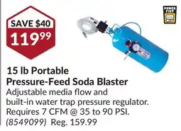 Princess Auto 15 lb Portable Pressure-Feed Soda Blaster offer