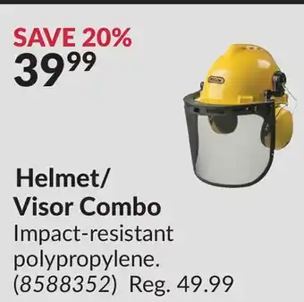 Princess Auto Helmet/Visor Combo offer