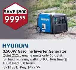 Princess Auto 3,500W Gasoline Inverter Generator offer