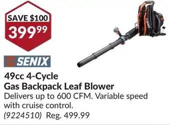 Princess Auto 49cc 4-Cycle Gas Backpack Leaf Blower offer