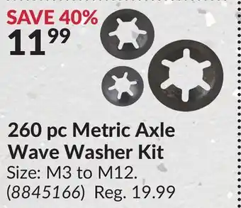Princess Auto 260 pc Metric Axle Wave Washer Kit offer