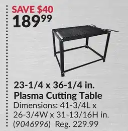 Princess Auto 23-1/4 x 36-1/4 in. Plasma Cutting Table offer