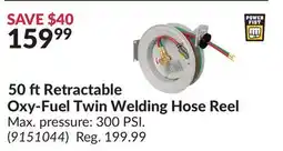 Princess Auto 50 ft Retractable Oxy-Fuel Twin Welding Hose Reel offer