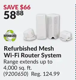Princess Auto Refurbished Mesh Wi-Fi Router System offer