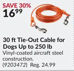 Princess Auto 30 ft Tie-Out Cable for Dogs Up to 250 lb offer