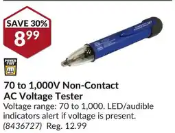 Princess Auto 70 to 1, 000V Non-Contact AC Voltage Tester offer