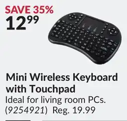 Princess Auto Mini Wireless Keyboard with Touchpad offer