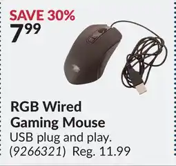 Princess Auto RGB Wired Gaming Mouse offer