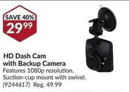Princess Auto HD Dash Cam with Backup Camera offer