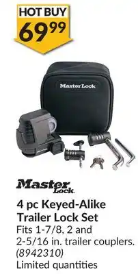 Princess Auto 4 pc Keyed-Alike Trailer Lock Set offer