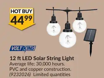 Princess Auto 12 ft LED Solar String Light offer