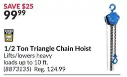 Princess Auto 1/2 Ton Triangle Chain Hoist offer