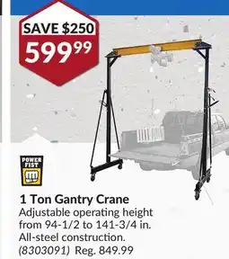 Princess Auto 1 Ton Gantry Crane offer