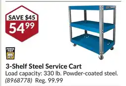 Princess Auto Power Fist 3-Shelf Steel Service Cart offer