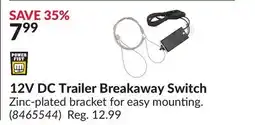Princess Auto Power Fist 12V DC Trailer Breakaway Switch offer