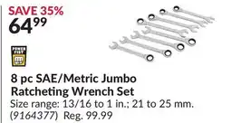 Princess Auto 8 pc SAE/Metric Jumbo Ratcheting Wrench Set offer