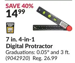 Princess Auto 7 in. 4-in-1 Digital Protractor offer