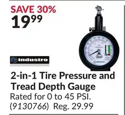 Princess Auto 2-in-1 Tire Pressure and Tread Depth Gauge offer
