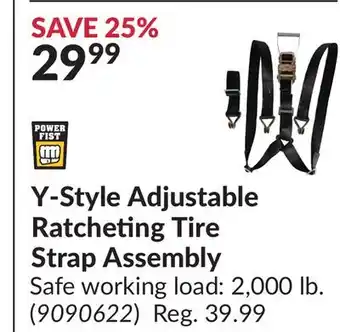 Princess Auto Y-Style Adjustable Ratcheting Tire Strap Assembly offer